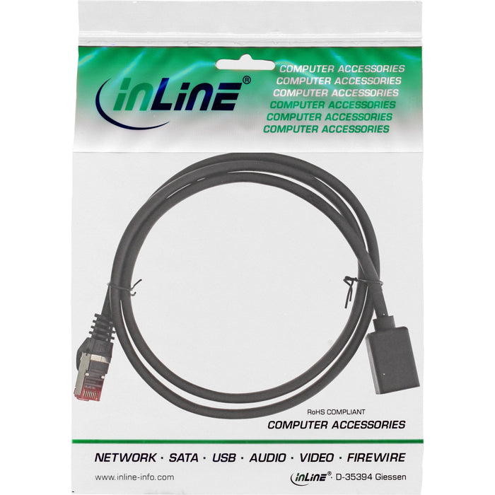 Cable De Red Inline S/Ftp Pimf Cat.6 250mhz Cobre Libre De Halógenos Negro 3m Extensión