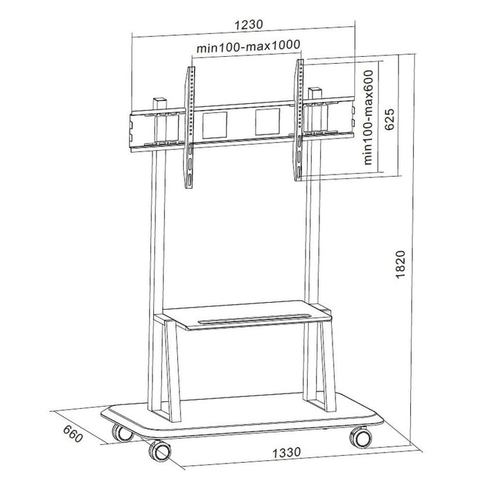EAN 8051128105582 - Techly ICA-TR31 soporte para pantalla de señalización 3,05 m (120") Negro imagen 3