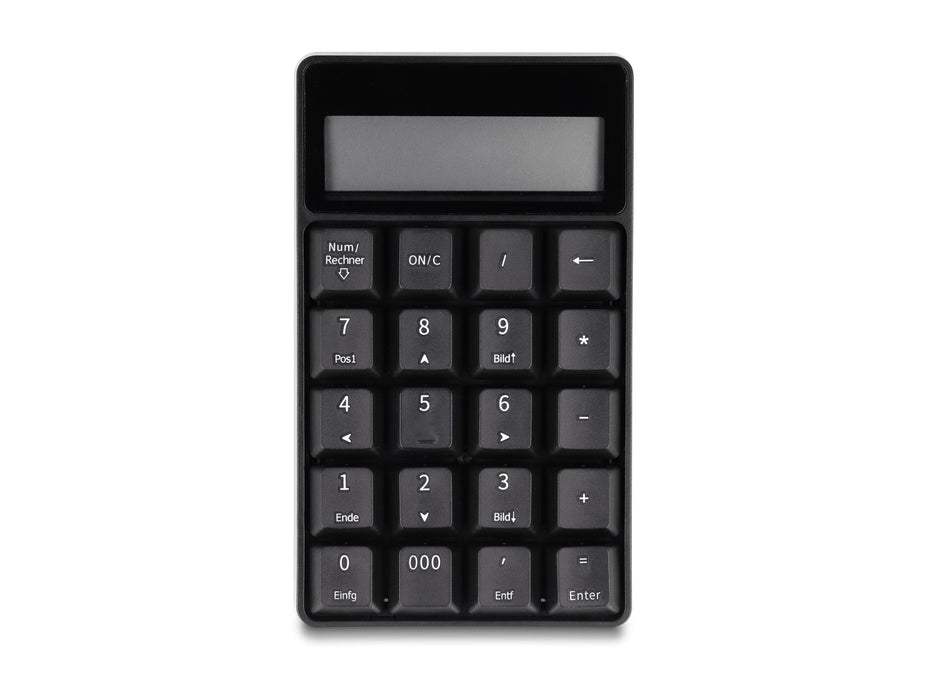 Delock 12113 Teclado 2 En 1 Usb Tipo-A Con Función De Calculadora 2,4 Ghz Inalámbrico Negro
