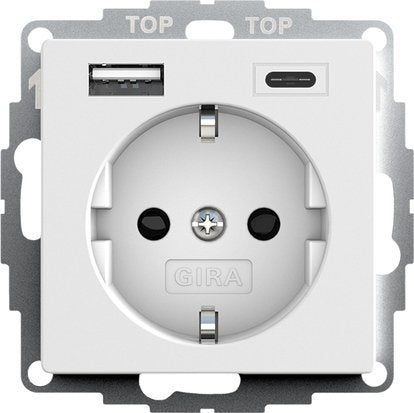 EAN 4010337076186 - GIRA 245927 toma de corriente 2 x USB + CEE 7/3 Blanco imagen 1