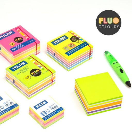 EAN 8411574060482 - Milan 4155400 nota autoadhesiva Plaza Azul, Verde, Lila, Naranja, Rosa, Blanco, Amarillo 400 hojas Autoad imagen 2