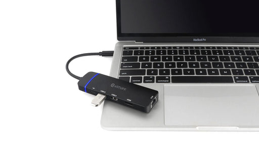 EAN 5704174818496 - eSTUFF GLB235420 base para portátil y replicador de puertos USB 3.2 Gen 1 (3.1 Gen 1) Type-C Negro imagen 2