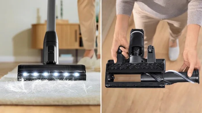Aspiradora Bosch Bcs931wba De Pie Y Escoba Eléctrica Aspiradora Escoba Batería Secar Hepa Sin Bolsa 0,4 L Blanco 3 Ah