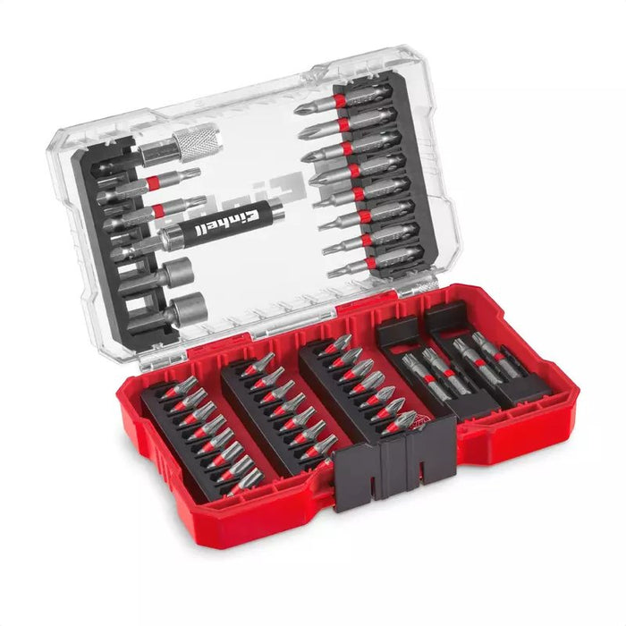 Original Einhell M-Case 42- Juego De Brocas (Brocas De 25 Mm, Brocas De 50 Mm, Soporte Magnético, Llave De Vaso, Portabrocas De Cambio Rápido, Incluye Caja De Almacenamiento)