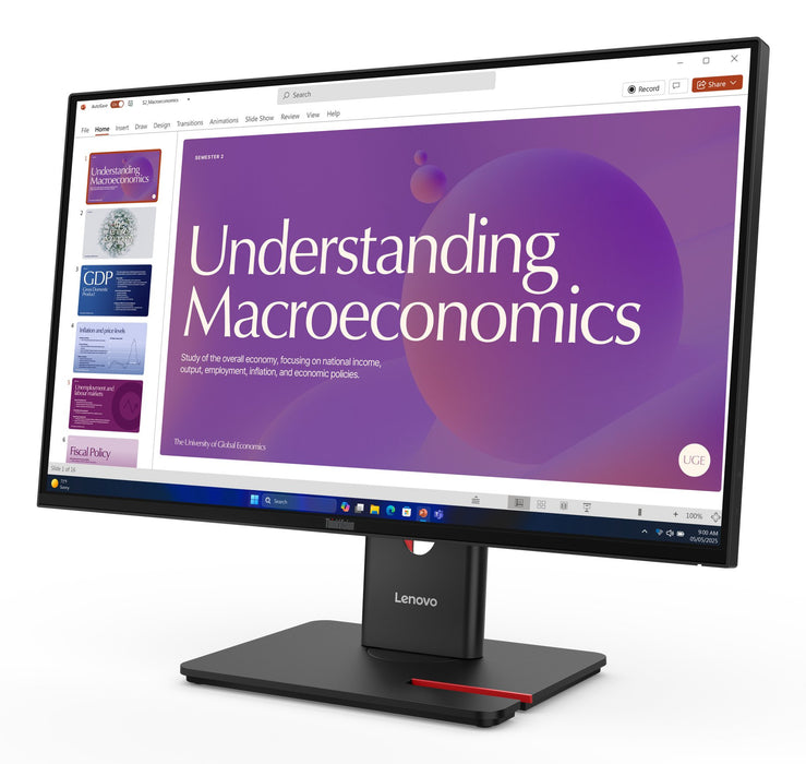 EAN 0198156726247 - Lenovo ThinkVision T24D-40 pantalla para PC 60,5 cm (23.8") 1920 x 1080 Pixeles Full HD LCD Negro imagen 2