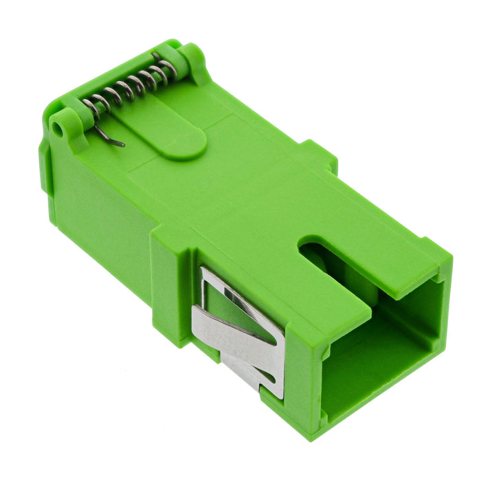 Inline® Fibre Optic Adapter, Simplex Sc/Sc, Sm, Ceramic, With Shutter, Green