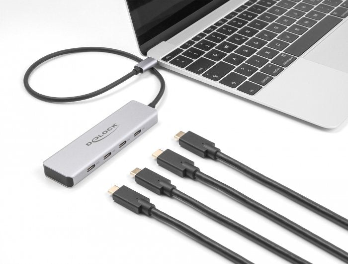 EAN 4043619642311 - DeLOCK 64231 hub de interfaz USB Tipo C 10000 Mbit/s Gris imagen 1