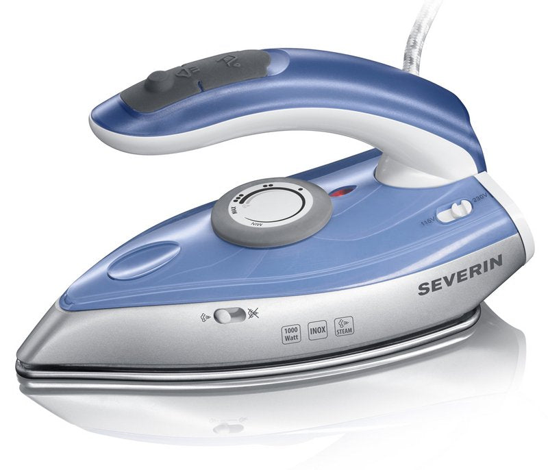 EAN 4008146000447 - Severin BA 3234 plancha Plancha vapor-seco Suela de acero inoxidable 1000 W Azul, Plata imagen 1