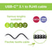 EAN 8059018369724 - Techly ICOC U3C-RJ45-030 cable de red Plata, Negro 3 m Cat6 F/UTP (FTP) imagen 5