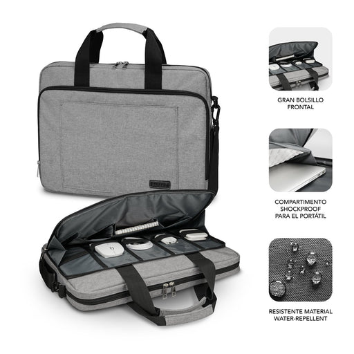EAN 8436586741617 - SUBBLIM SUB-LB-4APLB01 maletines para portátil 35,6 cm (14") Maletín Toploader Gris imagen 2