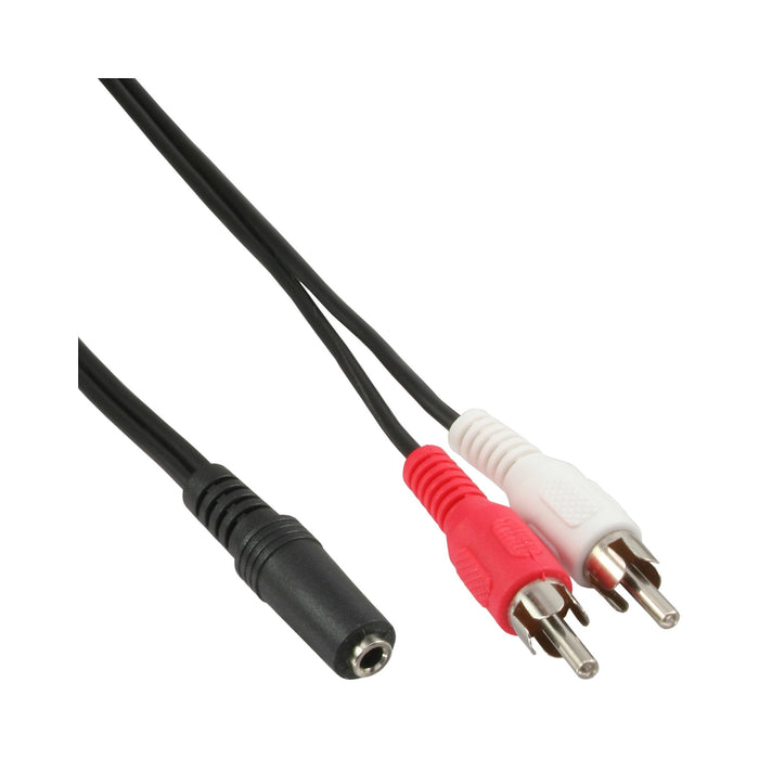 Cable De Audio Inline 2x Rca Macho A 3.5mm Estéreo Hembra 0.2m