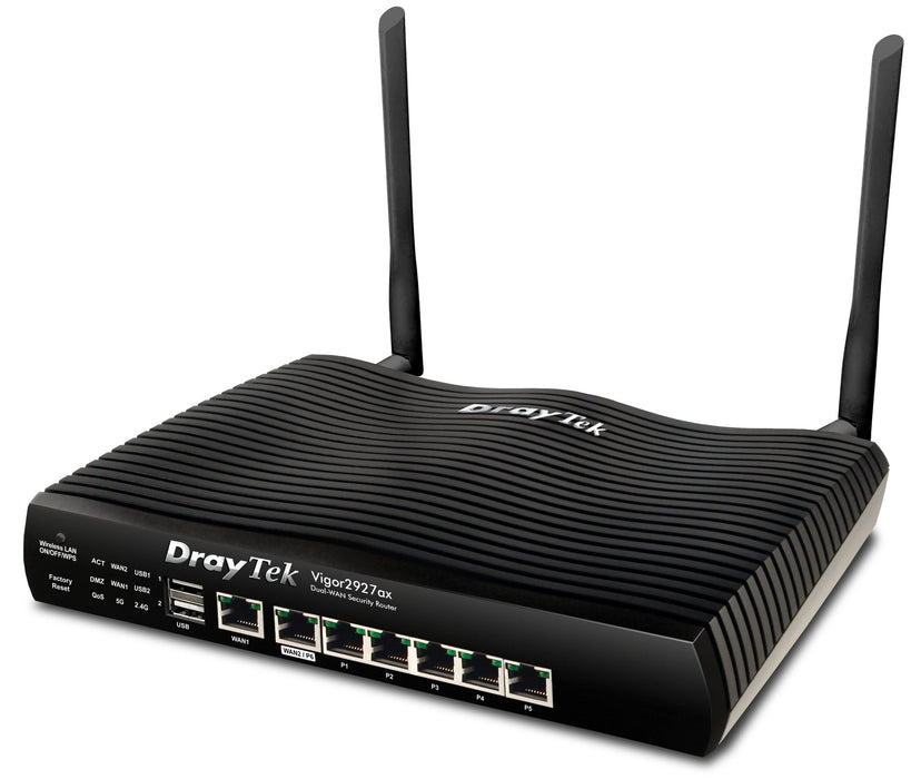 EAN 4710484743022 - DrayTek Vigor2927ax router inalámbrico Gigabit Ethernet Doble banda (2,4 GHz / 5 GHz) Negro imagen 3