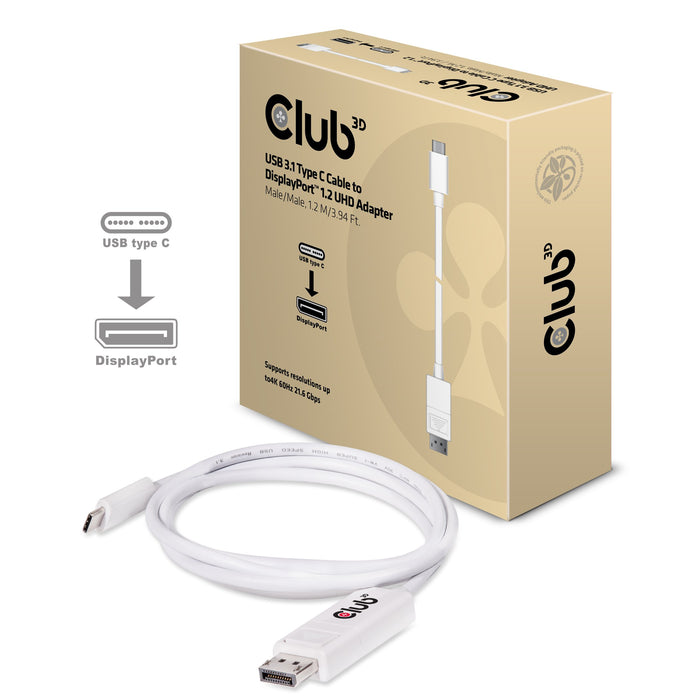 EAN 8719214470616 - CLUB3D CAC-1517 adaptador de cable de vídeo 1,2 m USB Type C Blanco imagen 3