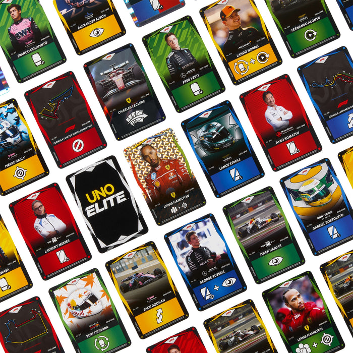 EAN 0194735369768 - Games JLV42 juego de tablero UNO Elite Formula 1 2025 Juego De Cartas Perder las cartas imagen 3