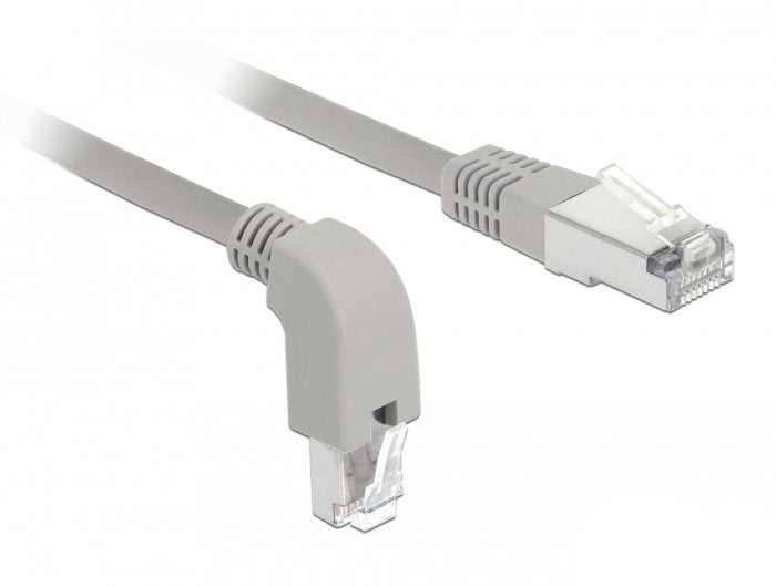 Delock Netzwerkcable Rj45 Cat.5e Sf Utp Unten Gewinkelt   Gerade 0,5 M