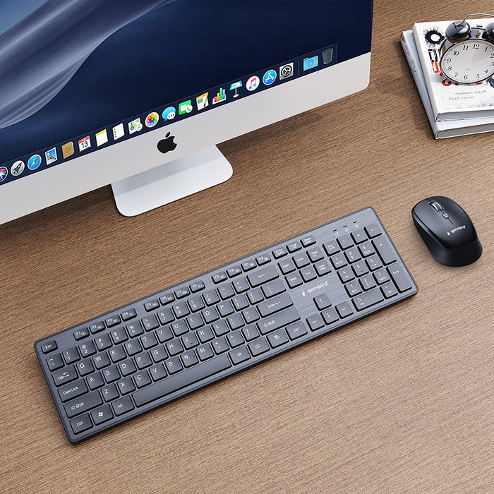 EAN 8716309130493 - Gembird KBS-WCH-04-RU teclado Ratón incluido Hogar RF inalámbrico Negro imagen 2