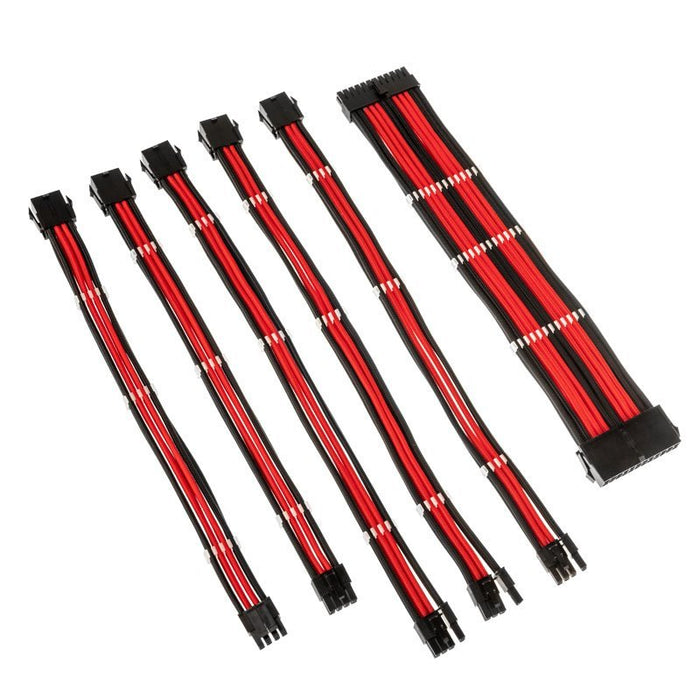 Kolink Core Adept Braided Cable Extension Kit - Negro Rojo