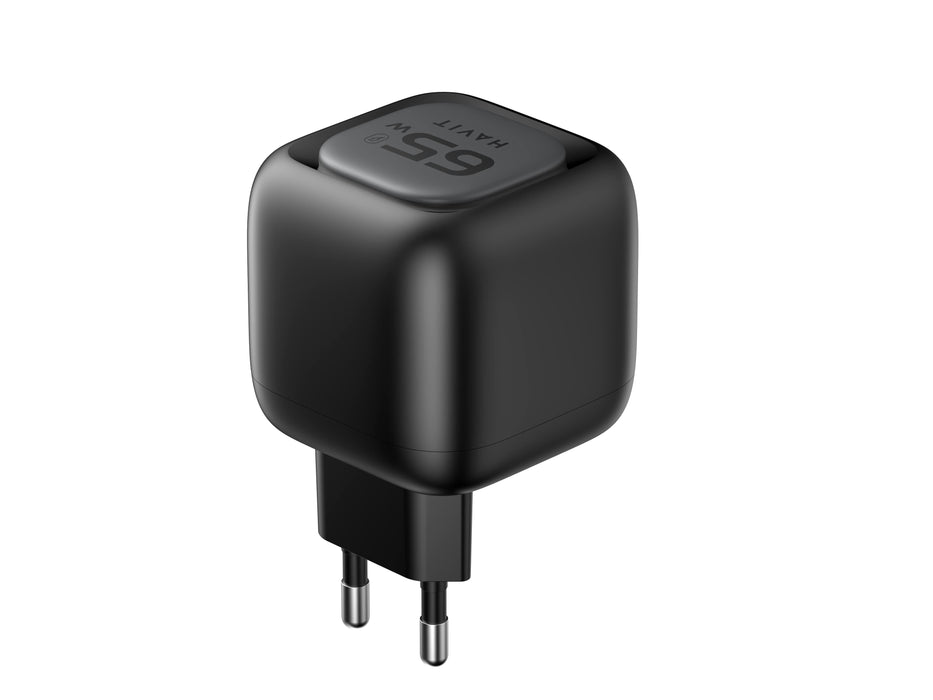 Havit Uc253 Eu - Cargador De Viaje Gan Con Cable Extensible, 65 W (Negro)
