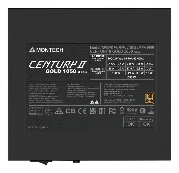 EAN 4710562743371 - Montech CENTURY II 1050W unidad de fuente de alimentación 20+4 pin ATX ATX Plata imagen 5