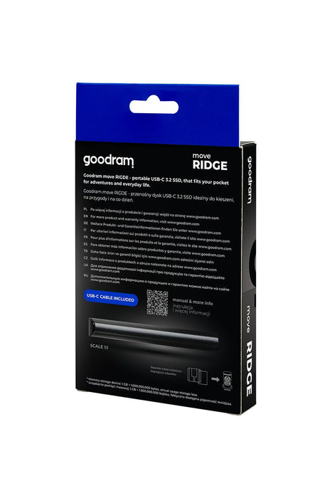 EAN 5908267913079 - Goodram SSDR-GMRE-01T-K0 unidad externa de estado sólido 1 TB 3.2 Gen 2 (3.1 Gen 2) Negro imagen 8