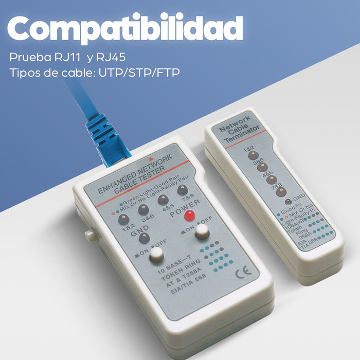 EAN 0766623351898 - Intellinet 351898 comprobador de cables de red Comprobador de cables UTP/STP Gris, Blanco imagen 7