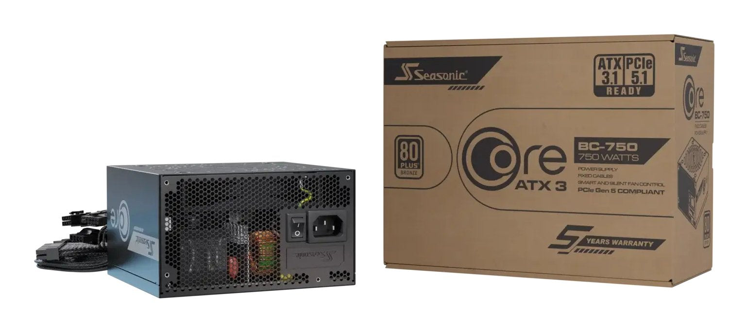 EAN 4711173879442 - Seasonic CORE BC-750 ATX 3.1 unidad de fuente de alimentación 750 W 20+4 pin ATX Negro imagen 12