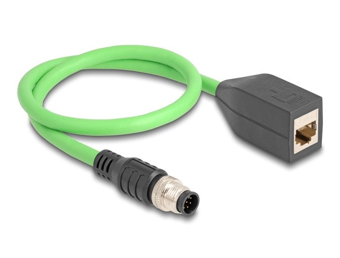Delock M12 Cable A-Kodiert 8 Pin Macho A Rj45 Hembra Pur (Tpu) 0,5 M