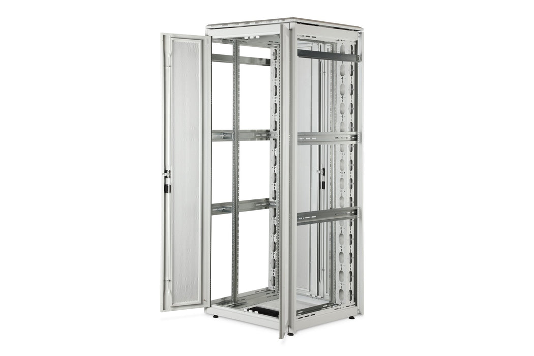 Armario De Red De 42ua Unique, 2053x800x800 Mm Puertas Perf. Dos Hojas, Sin Laterales, Gris
