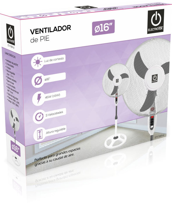 EAN 8436568811949 - THULOS ET-F16SFV2 ventilador Negro, Blanco imagen 4