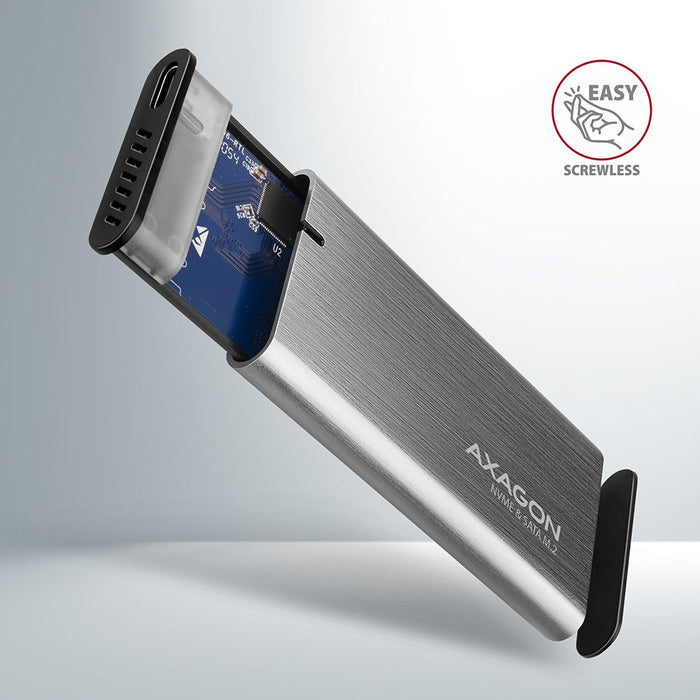 EAN 8595247906328 - Axagon EEM2-SG2 caja para disco duro externo Caja externa para unidad de estado sólido (SSD) Gris M.2 imagen 3