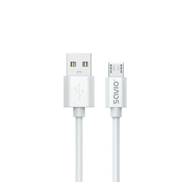 EAN 5901986047483 - Savio USB cable 3 m USB 2.0 USB A - Micro USB White CL-167 cable USB Micro-USB A Blanco imagen 1