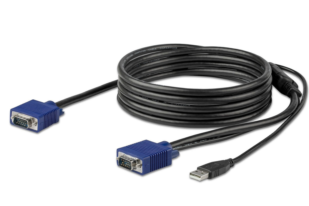 Startech.Com Cable Kvm Usb De 3 M Para Consola De Montaje En Armario Rack, 3 M, Usb, Usb, Vga, Negro, Vga