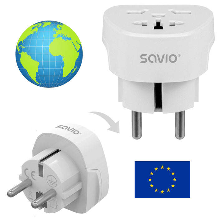 Savio Ap-06 Adaptador E Inversor De Corriente Universal 3750 W Blanco