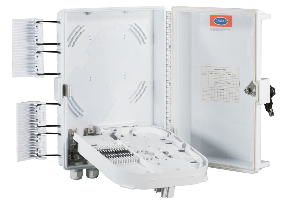Ftth-Box-Out-1 Ftth Ip65 Anschlussbox Für 16 Fasern 16 Kupplungen U.Faserübe
