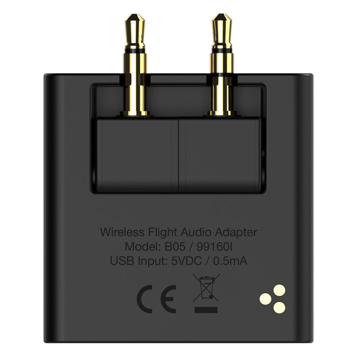 Transmisor De Audio Bluetooth Para Aviones Inline, Bt 5.0, Aptx Hd/Ll, Adaptador De Vuelo Con Estuche De Carga
