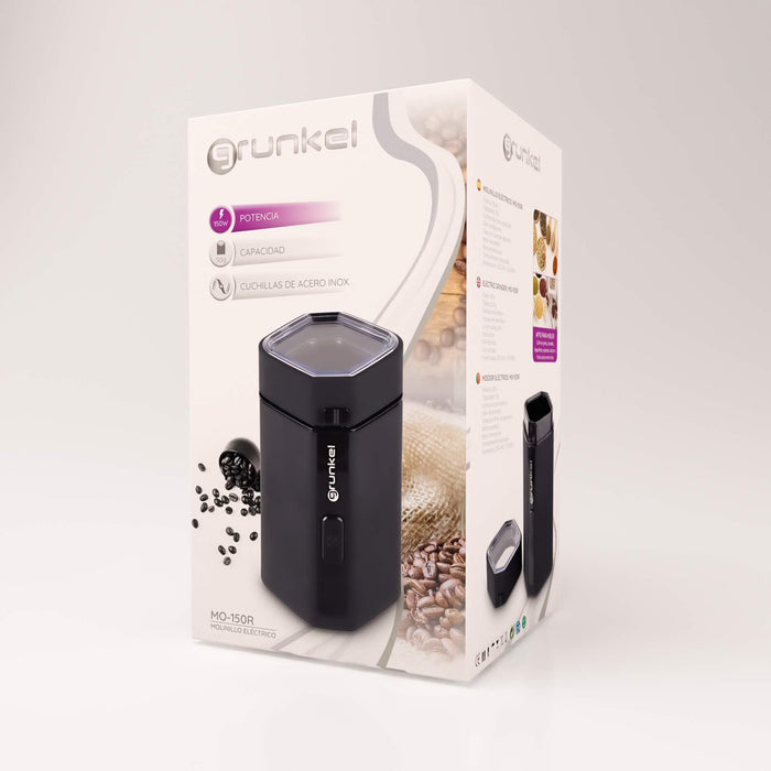 Grunkel Molinillo Electrico Con Visor Transparente Y Cuchilla