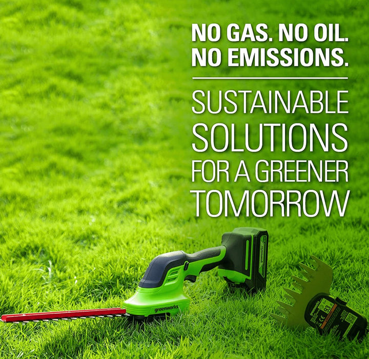 Cortacésped Y Cortasetos 24v 2ah Greenworks G24shtk2 - 1600607va