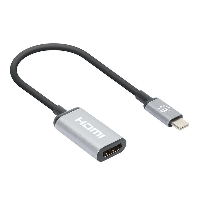 EAN 0766623153706 - Manhattan 153706 adaptador de cable de vídeo 0,15 m USB Tipo C HDMI tipo A (Estándar) Negro, Plata imagen 3