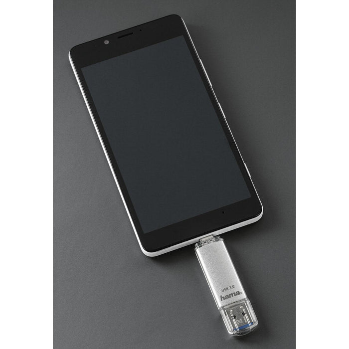 Hama Laeta Memoria Pendrive Usb 3.0 Con Tapa - 16gb De Capacidad - 40mb/S De Transferencia - Funcion Otg - Usb-C -