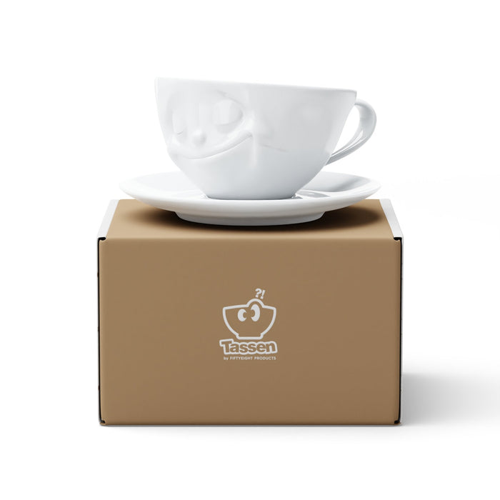 Fiftyeight Kaffeetasse 200ml - Glücklich Blanco