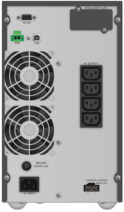EAN 4260074979763 - PowerWalker VFI 2000 TGB sistema de alimentación ininterrumpida (UPS) Doble conversión (en línea) 2 kVA 1 imagen 2