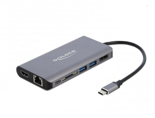 EAN 4043619876839 - DeLOCK 87683 base para portátil y replicador de puertos Alámbrico USB 3.2 Gen 1 (3.1 Gen 1) Type-C Gris imagen 1