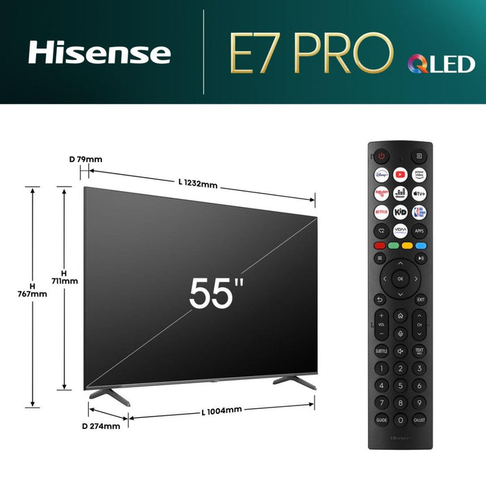 EAN 6942351402819 - Hisense 55E7NQ PRO 139,7 cm (55") 4K Ultra HD Smart TV Wifi Gris 450 cd / m² imagen 2