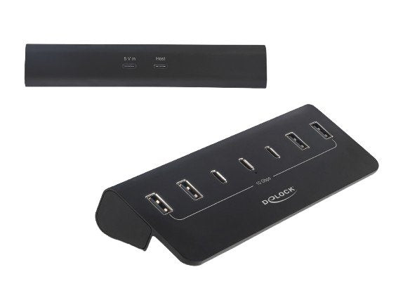 Hub Delock Usb 10 Gbps Con 3 Usb-C Und 4 Usb-A Ports