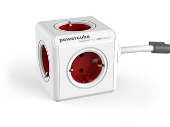 EAN 8718444083184 - Allocacoc PowerCube base múltiple 3 m 1 salidas AC Interior Rojo, Blanco imagen 1
