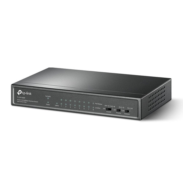 Switch Tp-Link Tl-Sf1009p 9 Puertos Rj-45 10 100 Poe