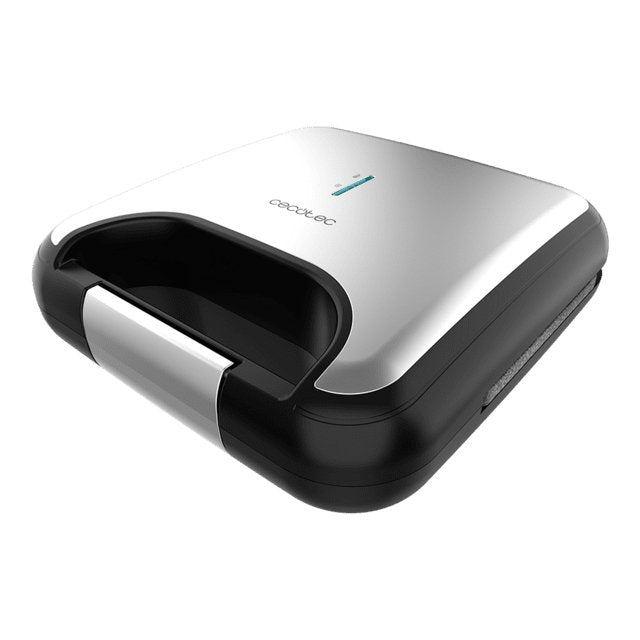 Sandwichera Cecotec Rock'Ntoast Classic +. 800 W, 2 Sándwiches Con Acabados En Acero Inoxidable, Placas Triangulares Con Revestimiento Antiadherente, Libre De Pfoa, Asa Tacto Frío