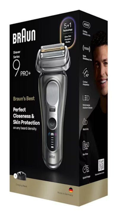EAN 8700216554237 - Braun Series 9 Pro+ 9615S Máquina de afeitar de láminas Recortadora Negro, Gris imagen 2