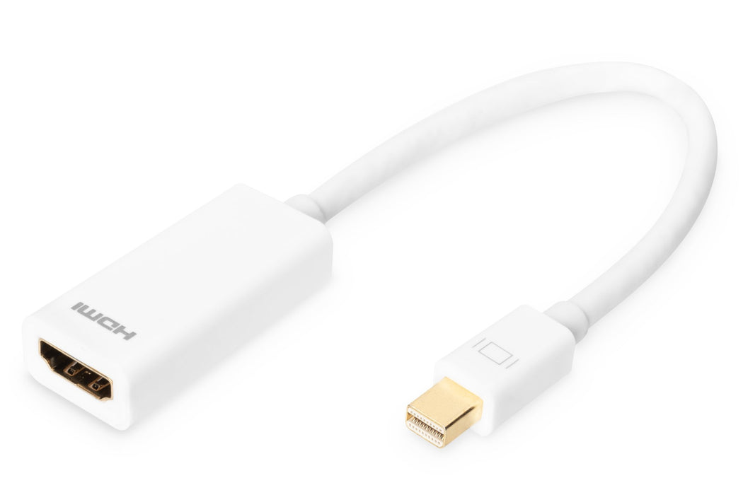 EAN 4016032292425 - Digitus DB-340404-001-W adaptador de cable de vídeo 0,15 m Mini DisplayPort HDMI tipo A (Estándar) Blanco imagen 1