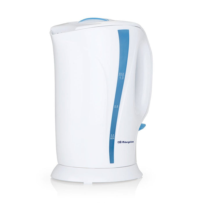 EAN 8436044538599 - Orbegozo KT-5002 tetera eléctrica 1 L 1650 W Azul, Blanco imagen 1